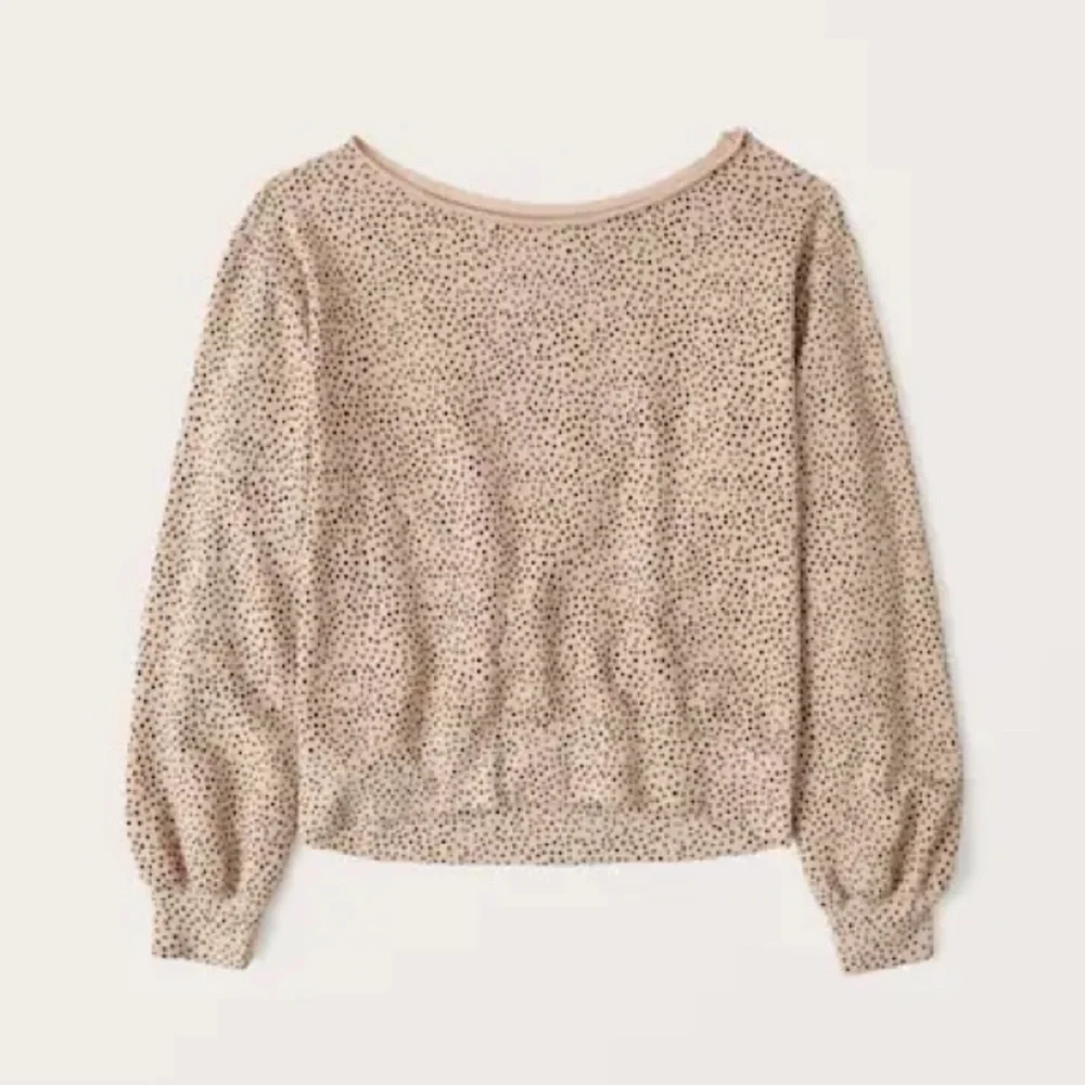 Abercrombie & Fitch Tan Polka Dot Sweatshirt - Picture 2 of 3